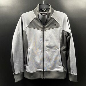 The North Face Jacket Full‎ Zip Womens Medium Gray  Softshell Tech Long Sleeve